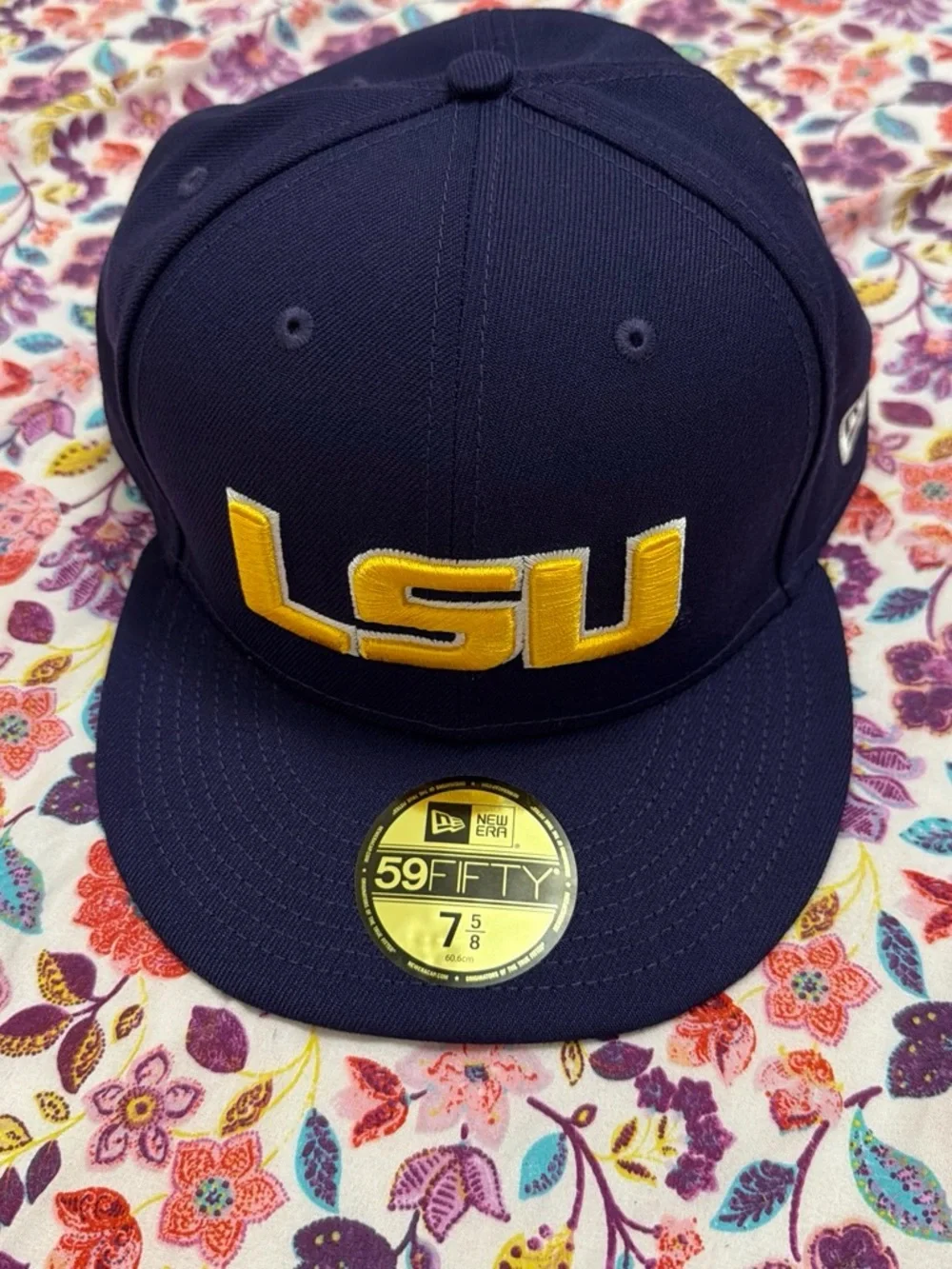 New Era LSU Navy and Gold Fitted Cap